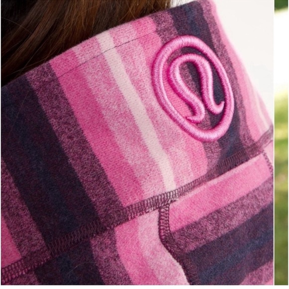 Lululemon Scuba Striped Hoodie Pink Ombré Smoky Rose Vintage Rare Size 8 - Picture 4 of 4